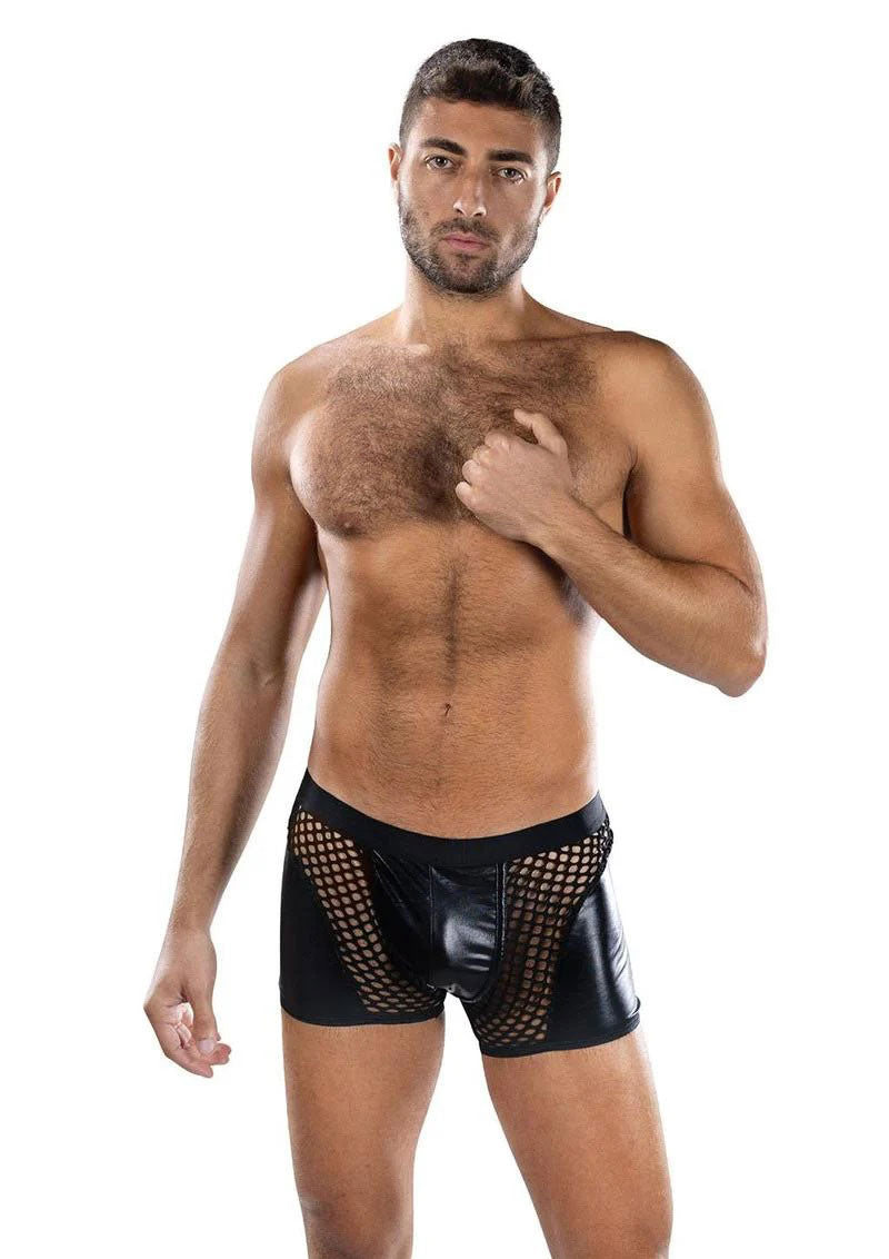 "Sheer Contrast Boxer Briefs - Os - Black EV-BLE325"
