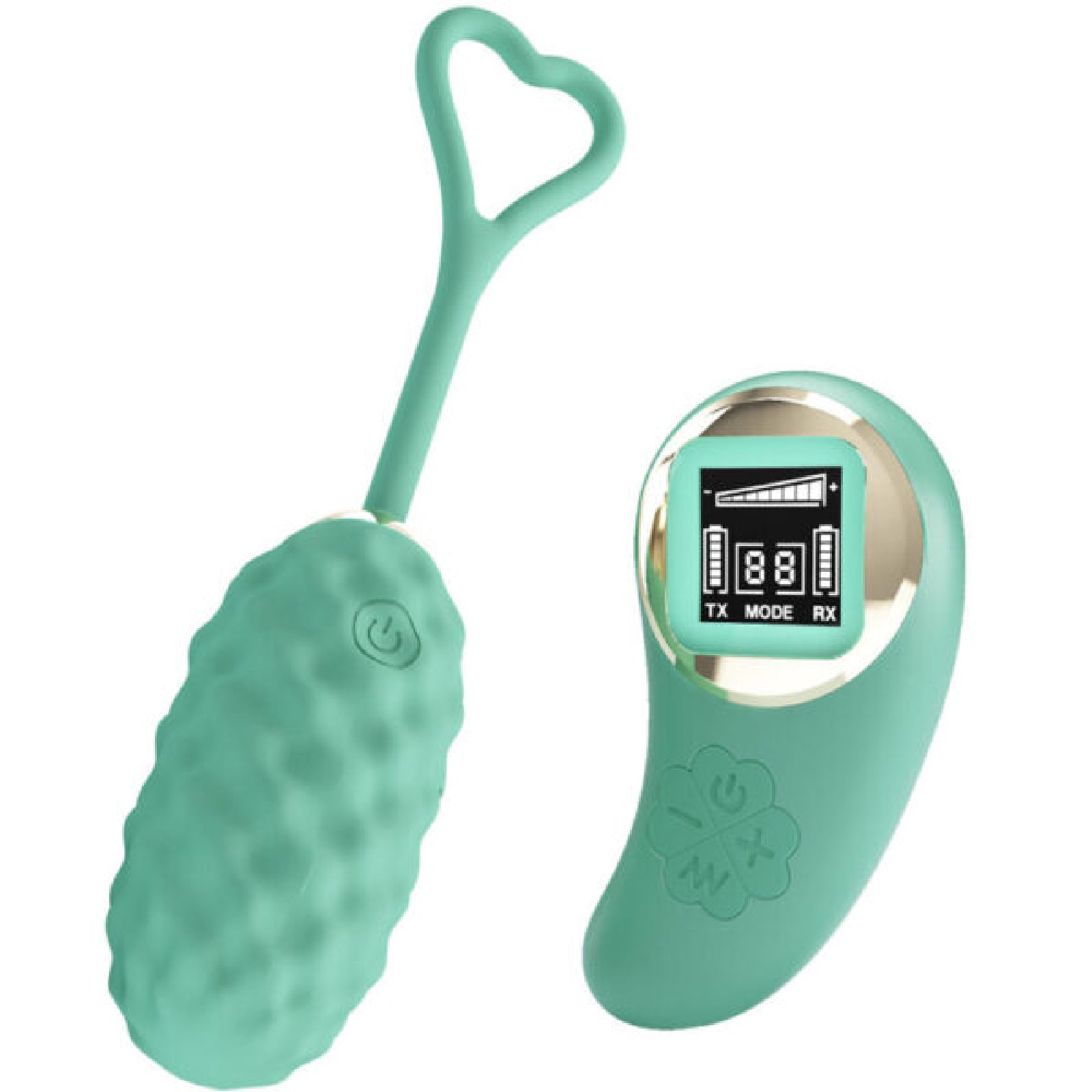 "Vivian Remote Control Vibrating Egg - Turquoise BI-300027WLED1"