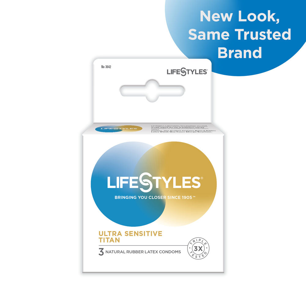 "Lifestyles Ultra Sensitive Titan Large 3 Pack LS3042"