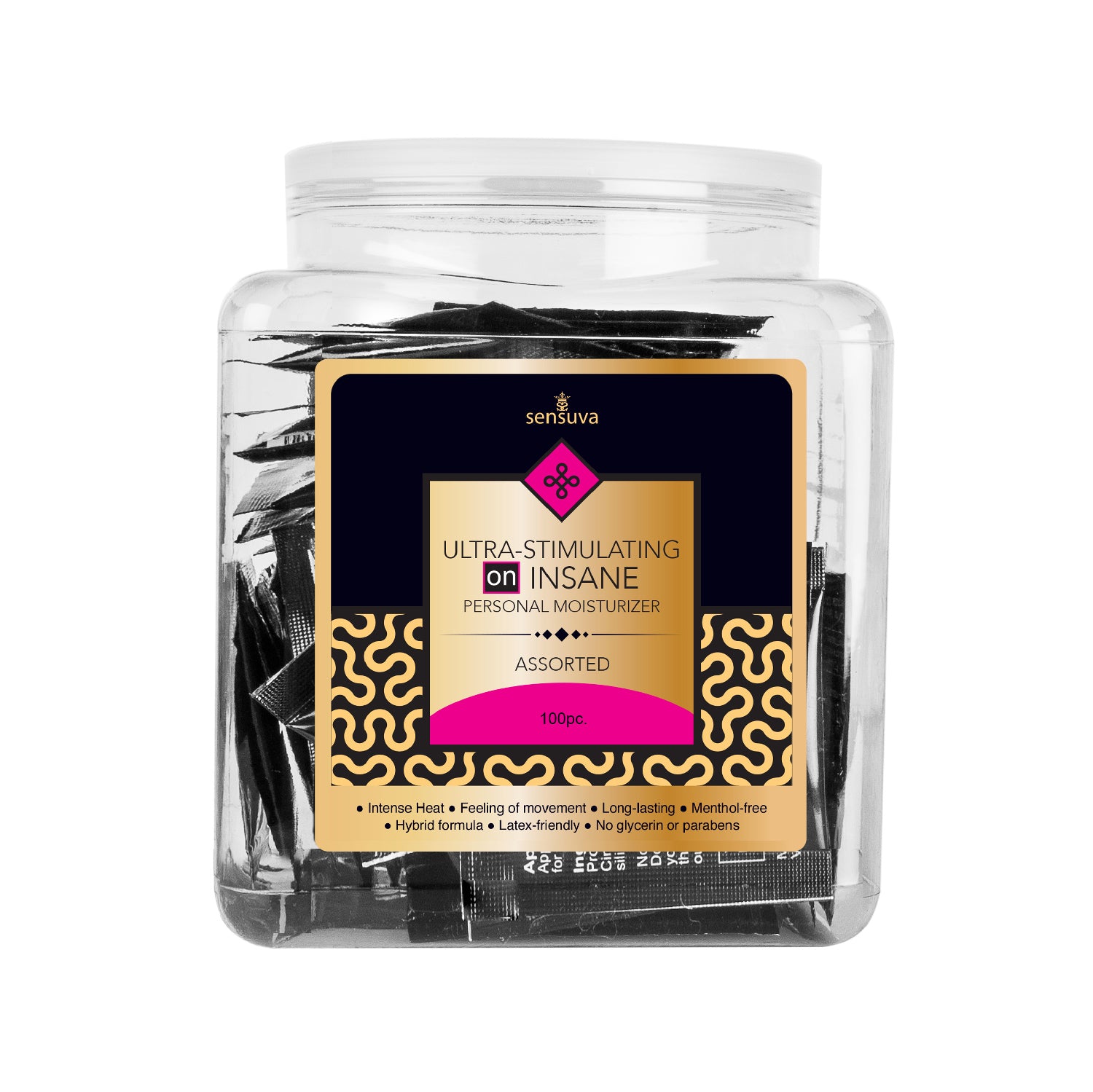 "On Insane Ultra-Stimulating Personal Moisturizer Assorted 100 Piece Tub VL797-100AF"