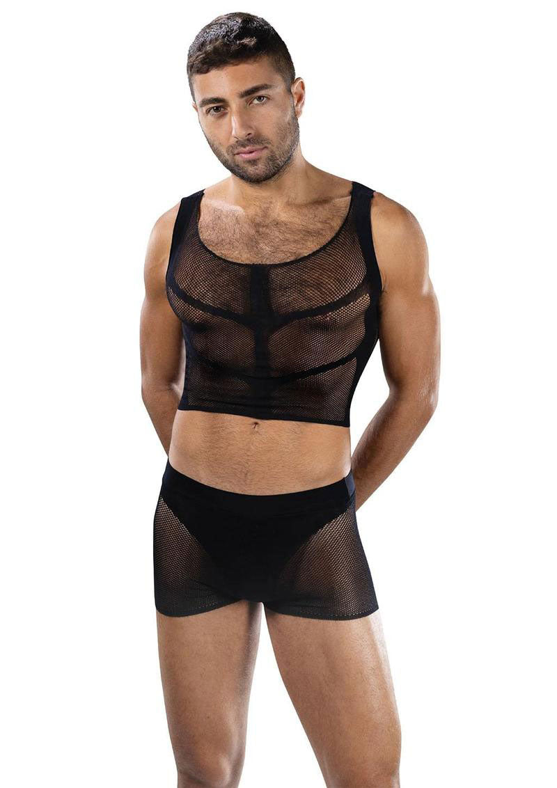 "Fishnet Armor 2 Piece Set - Os - Black EV-BLE322"